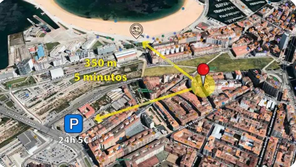 El Trasgu De Laviada A 300M Playa, Puerto, Acuario Apartment กิฮอน ภายนอก รูปภาพ